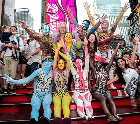 Monday July 11 2016 If you were wandering around East Midtown Saturday, you may have seen a whole lot of naked people with <strong>paint</strong> all over their bodies dancing in the streets. . Body paint festival 2023